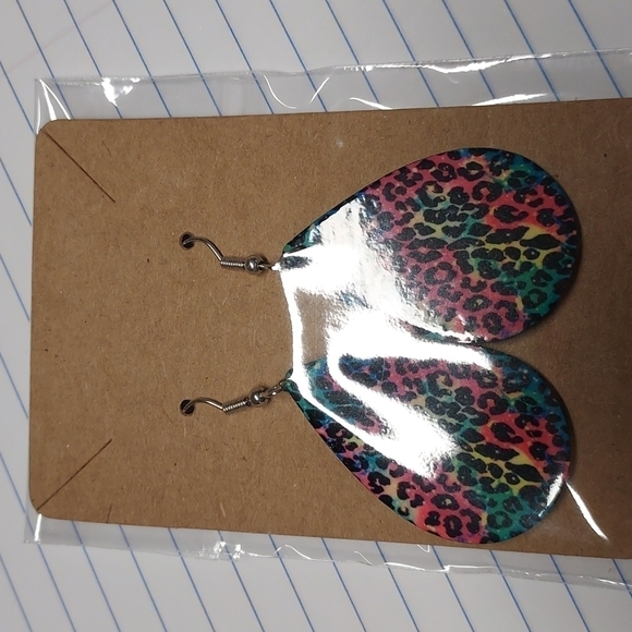 Earrings animal print printed on both sides - Picture 1 of 3